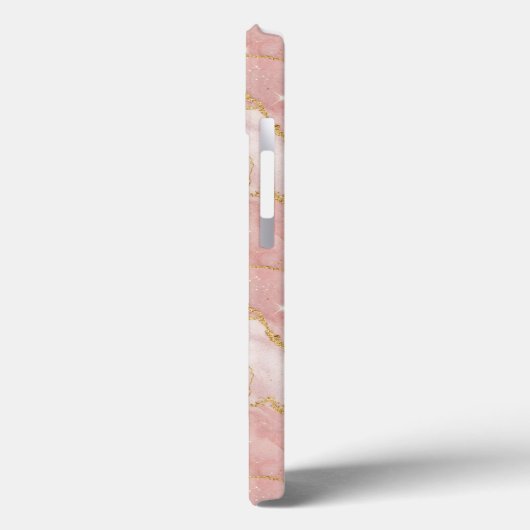 Personalized Monogram Rose Quartz Gold Case-Mate iPhoneケース (裏面 / 左)
