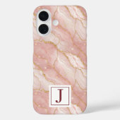 Personalized Monogram Rose Quartz Gold Case-Mate iPhoneケース (裏面)