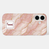 Personalized Monogram Rose Quartz Gold Case-Mate iPhoneケース (裏面 (横))