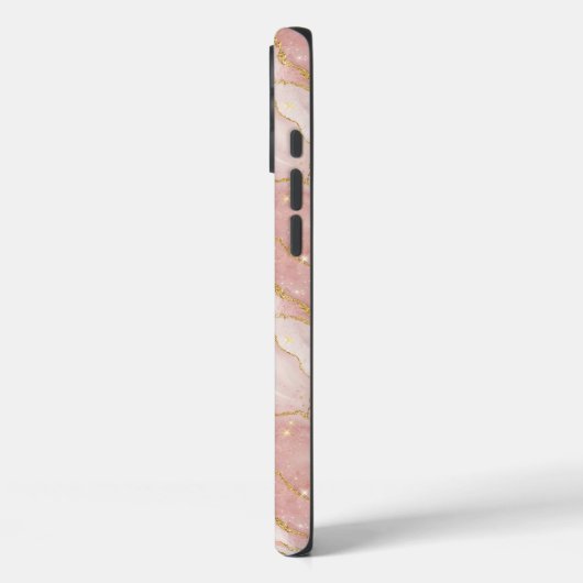 Personalized Monogram Rose Quartz Gold Case-Mate iPhoneケース (裏面 / 左)