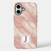 Personalized Monogram Rose Quartz Gold Case-Mate iPhoneケース (裏面)