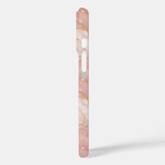Personalized Monogram Rose Quartz Gold Case-Mate iPhoneケース (裏面 / 左)