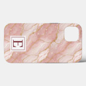 Personalized Monogram Rose Quartz Gold Case-Mate iPhoneケース (裏面 (横))