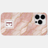Personalized Monogram Rose Quartz Gold Case-Mate iPhoneケース (裏面 (横))