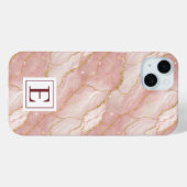 Personalized Monogram Rose Quartz Gold Case-Mate iPhoneケース (裏面 (横))