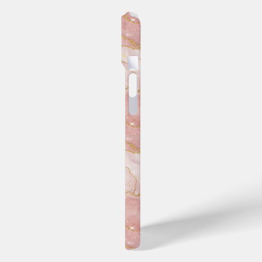 Personalized Monogram Rose Quartz Gold Case-Mate iPhoneケース (裏面 / 左)