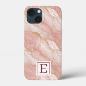 Personalized Monogram Rose Quartz Gold Case-Mate iPhoneケース (裏面)