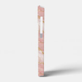 Personalized Monogram Rose Quartz Gold Case-Mate iPhoneケース (裏面 / 左)