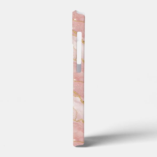 Personalized Monogram Rose Quartz Gold Case-Mate iPhoneケース (裏面 / 左)