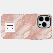 Personalized Monogram Rose Quartz Gold Case-Mate iPhoneケース (裏面 (横))