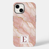 Personalized Monogram Rose Quartz Gold Case-Mate iPhoneケース (裏面)