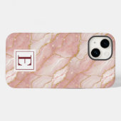 Personalized Monogram Rose Quartz Gold Case-Mate iPhoneケース (裏面 (横))