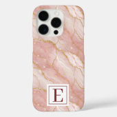 Personalized Monogram Rose Quartz Gold Case-Mate iPhoneケース (裏面)