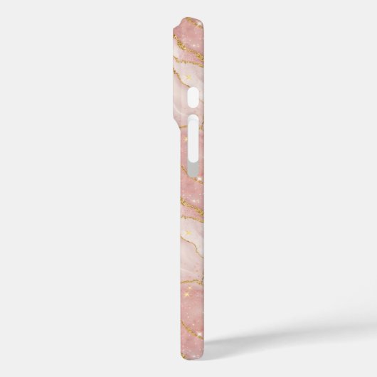 Personalized Monogram Rose Quartz Gold Case-Mate iPhoneケース (裏面 / 左)