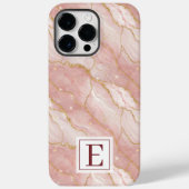 Personalized Monogram Rose Quartz Gold Case-Mate iPhoneケース (裏面)