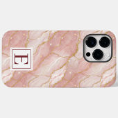 Personalized Monogram Rose Quartz Gold Case-Mate iPhoneケース (裏面 (横))