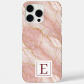 Personalized Monogram Rose Quartz Gold Case-Mate iPhoneケース (裏面)