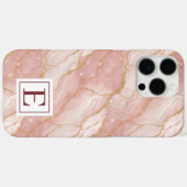 Personalized Monogram Rose Quartz Gold Case-Mate iPhoneケース (裏面 (横))