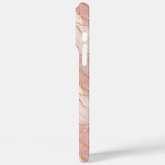 Personalized Monogram Rose Quartz Gold Case-Mate iPhoneケース (裏面 / 左)