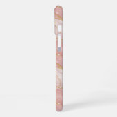 Personalized Monogram Rose Quartz Gold iPhoneケース (左側面)