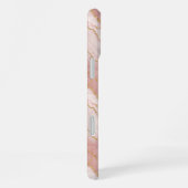 Personalized Monogram Rose Quartz Gold iPhoneケース (右側面)