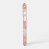 Personalized Monogram Rose Quartz Gold iPhoneケース (左側面)