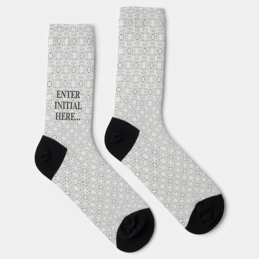 Personalized Monogram Socks – Custom Men's Dress ソックス (右)