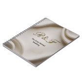 Personalized Monogram Suite | Luxe Linen Wedding ノートブック (左側)