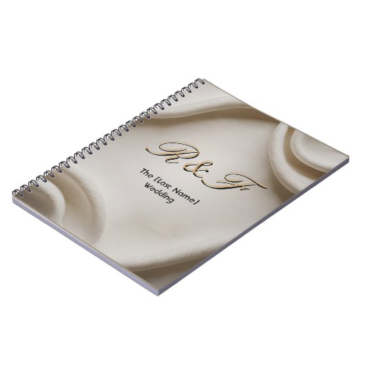 Personalized Monogram Suite | Luxe Linen Wedding ノートブック (左側)