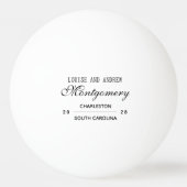 Personalized Monogram Wedding  卓球ボール (正面)