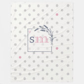 Personalized Monogram Wedding Gift Couple Bride フリースブランケット (正面)