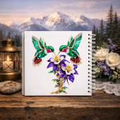 Personalized Monogram X Wedding Gift Hummingbird  ノートブック