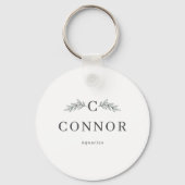 Personalized Monogram Zodiac Keychain キーホルダー (正面)
