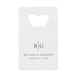 Personalized Monogrammed Initials Wedding Favors クレジットカード栓抜き