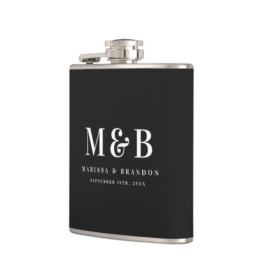 Personalized Monogrammed Initials Wedding Favors フラスク (左)