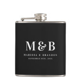 Personalized Monogrammed Initials Wedding Favors フラスク (正面)