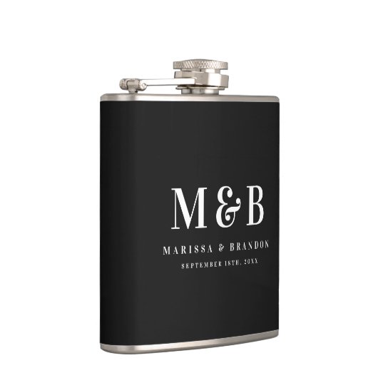 Personalized Monogrammed Initials Wedding Favors フラスク (右)