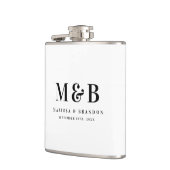 Personalized Monogrammed Initials Wedding Favors フラスク (左)