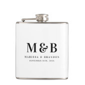 Personalized Monogrammed Initials Wedding Favors フラスク (正面)