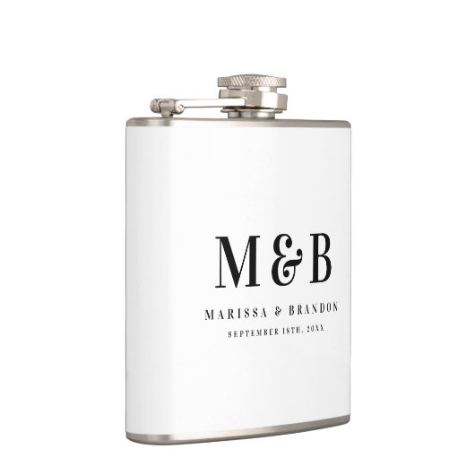Personalized Monogrammed Initials Wedding Favors フラスク (右)