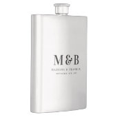 Personalized Monogrammed Initials Wedding Favors フラスク (右)
