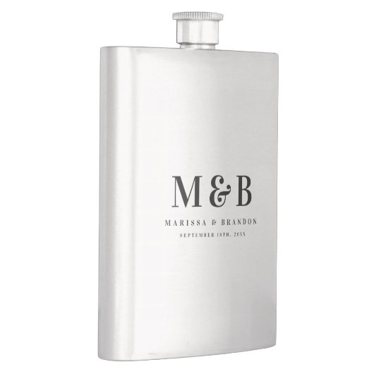 Personalized Monogrammed Initials Wedding Favors フラスク (右)