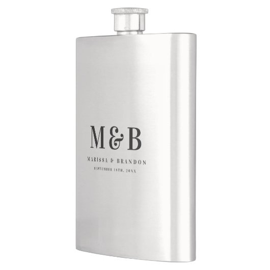Personalized Monogrammed Initials Wedding Favors フラスク (左)