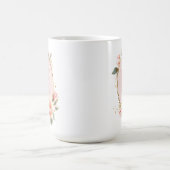 Personalized Monogrammed Vintage Floral コーヒーマグカップ (中央)