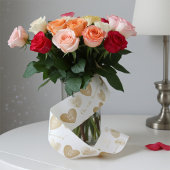 Personalized Monograms, Double the Golden Hearts  グログランリボン