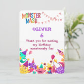 Personalized Monster Thank You Card – Crocodile &  サンキューカード (スタンド正面)