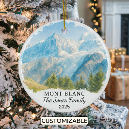 Personalized Mont Blanc Ornament, France セラミックオーナメント