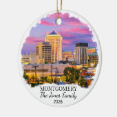 Personalized Montgomery Ornament, Custom Alabama セラミックオーナメント (左)
