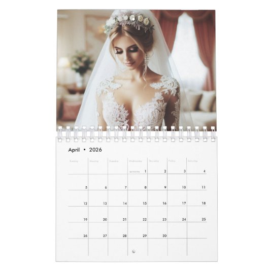 Personalized Monthly Family Moments in 12 Photos カレンダー (4月 2026)