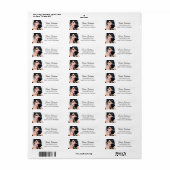 Personalized Moody Gothic Woman with Rose   ラベル (フルシート)